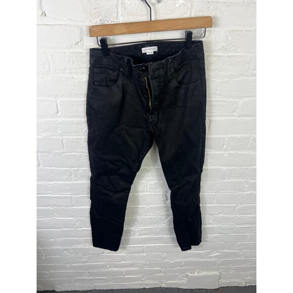 Good American Women's Good Legs Coated Skinny Jeans Denim Black Wash Size 10 - Picture 3 of 7